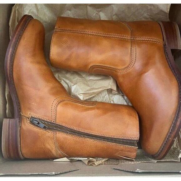 FRYE Men’s Short Campus Boots Inside Zipper Zip Up Square Toe main image 6